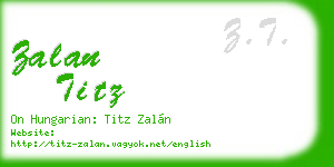 zalan titz business card